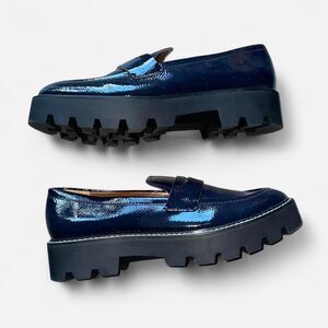 Franco-Sarto Women's Navy and Black Loafers